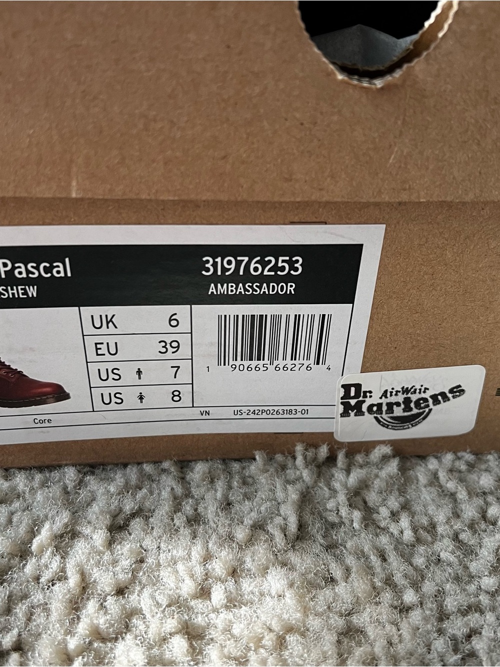 DR. MARTENS 1460 PASCAL BOOTS SIZE 8/39 NEW - Picture 4 of 5